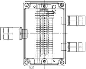 Рис.1. Схематическое изображение соединительной коробки КСРВ-Т75