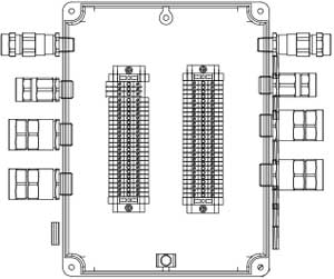 Рис.1. Схематическое изображение соединительной коробки КСРВ-Т87