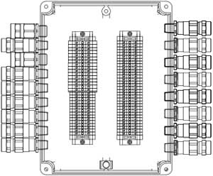 Рис.1. Схематическое изображение соединительной коробки КСРВ-Т95