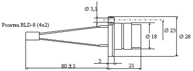 Габаритные размеры фоторезисторов УФР-02