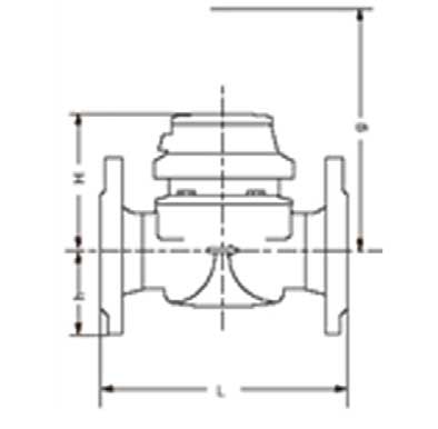 Рис.1. Схематическое изображение турбинного счетчика воды WP-Dynamic