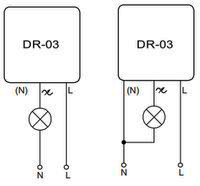 Рис.1. Схема подключения датчика движения DR-03